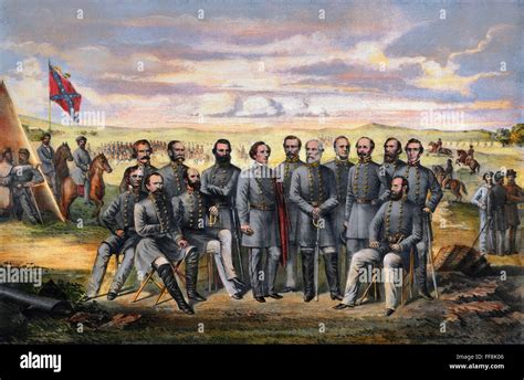 Thomas Stonewall Jackson Robert E Lee High Resolution Stock Photography