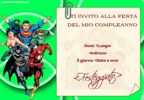 Invito Alla Festa Con Gli Eroi Marvel Crea Inviti Personalizzati Di