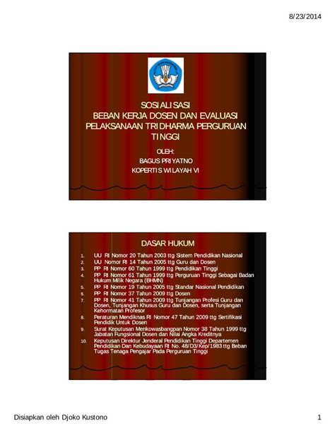 Pdf Sosialisasi Beban Kerja Dosen Dan Evaluasi Bpm Ummgl Ac Id