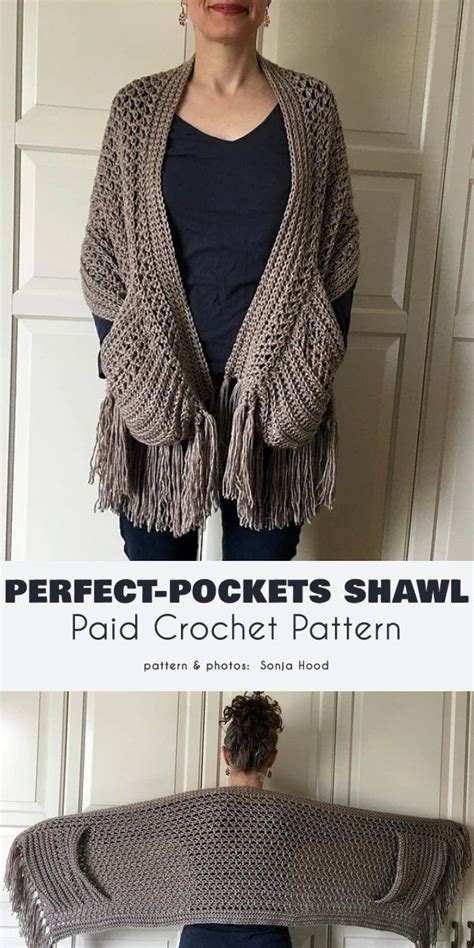 5 The Best Pocket Shawl Crochet Patterns Crochet Shawl Shawl Crochet