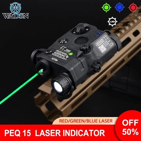 Jual Lampu Laser Wadsn Peq 15 Red Green Blue Dot Laser Sight White Led