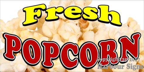 Fresh Popcorn Food Concession Vinyl Decal Sticker Harbour Signs