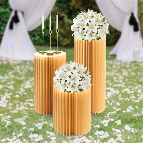 Amazon WenDissy Foldable Cardboard Centerpiece Display 3 PCs