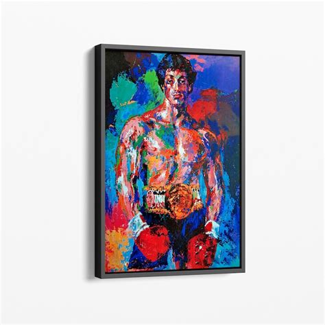 Rocky Balboa Oil Paint Canvas Print Leroy Neiman Art Colorful Rocky