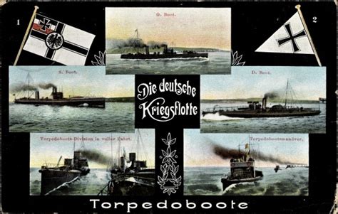 Ansichtskarte Postkarte Deutsche Kriegsschiffe Torpedoboote G Boot