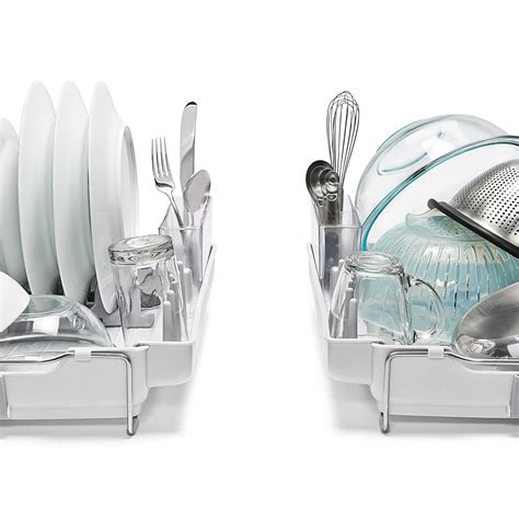 Oxo Good Grips Convertible Foldaway Dish Rack Stainless Steel