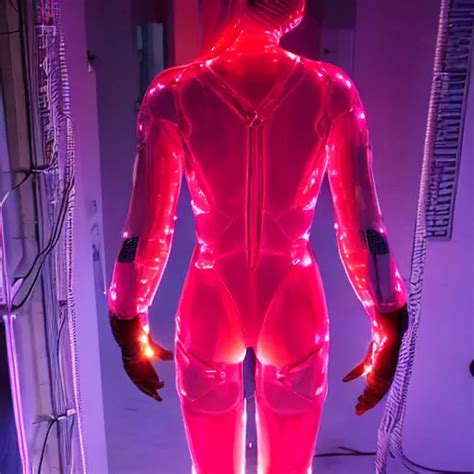 Love Diverse Translucent Cybersuits From Behind Stable Diffusion