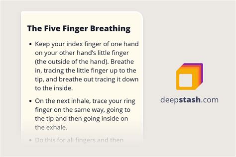 The Five Finger Breathing - Deepstash