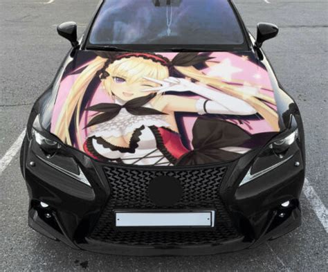 Anime Car Hood Wrap Vinyl Decal Full Color Graphics Sexy Girl Sticker 3 Ebay