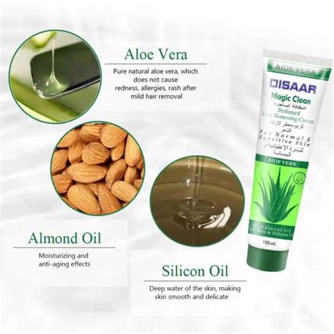 Disaar Aloe Vera Magic Clean Perfumed Hair Removal Cream Almond Oil