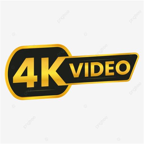 Golden 4k Video Icon Vector, 4k Video Button, 4k Video Logo, 4k Video ...