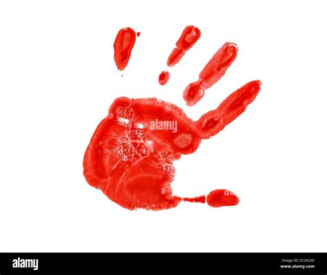 Huella De La Mano Izquierda Roja Fotos e Imágenes de stock Alamy