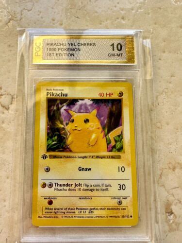 Pikachu St Edition Pgc Base Pokemon Card Psa Yellow Cheeks