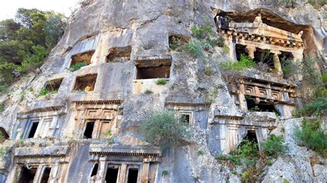 The Magnificent Lycian Rock Tombs Fethiye Turkey Youtube