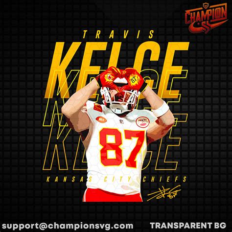 Travis Kelce Kansas City Chiefs Touchdown Celebration SVG - ChampionSVG