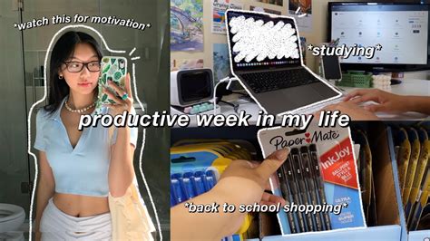 Study Vlog Productive Days In My Life Studying Back To School