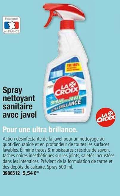 Promo Spray Nettoyant Sanitaire Avec Javel La Croix Chez Plein Ciel