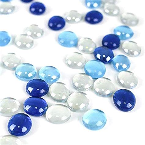 Futureplusx Flat Glass Marbles 1lb 100pcs Fill 03l Vol Premium Blue Mixed 632096618403 Ebay