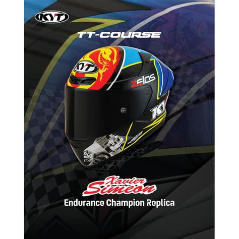 Jual Helm Kyt Tt Course Replica Xavier Simeon Visor Clear Shopee