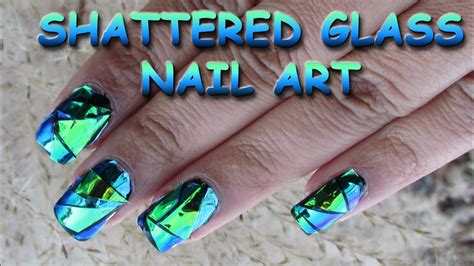 Shattered Glass Nails Nail Art Tutorial Youtube