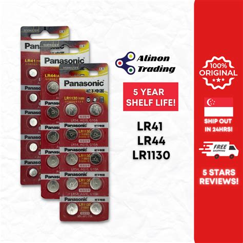 Panasonic LR41 LR44 LR1130 Lithium Battery Button Cell Batteries