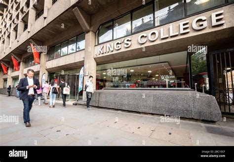 Kings College London Students And Pedestrians Passing The Entrance To