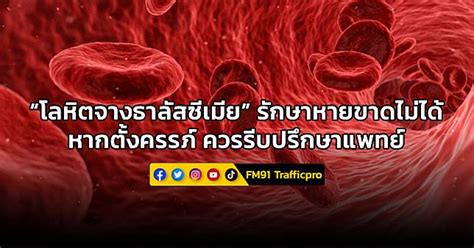 แพทย์ชี้โรคโลหิตจางธาลัสซีเมีย ถ่ายทอดจากพันธุกรรมสู่ลูกหลาน ไม่สามารถ