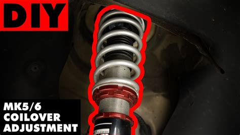 How To Adjust Your Coilovers On Your Mk5 Mk6 Vw Ecs Diy Youtube