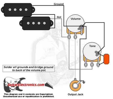 P-Bass Style Wiring Diagram