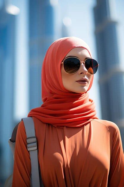 Premium AI Image A Woman Wearing Sunglasses And A Head Scarf