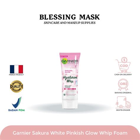 Jual Garnier Sakura White Pinkish Glow Whip Foam Sakura Glow Glowing