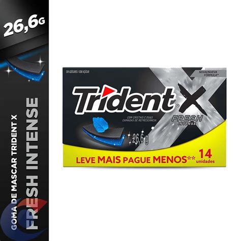 Chiclete Trident X Fresh Intense Embalagem Econômica 266g Carone