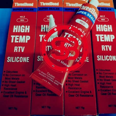 Lem Threebond Super Sealer No High Temp Rtv Silicone Red Merah Gr