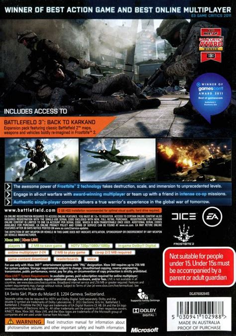 Battlefield Limited Edition Cover Or Packaging Material Mobygames