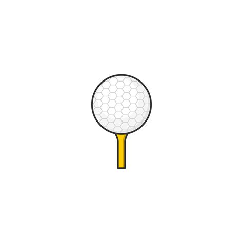 Cartoon Golf Ball Vector Icon On White Background 9389202 Vector Art At