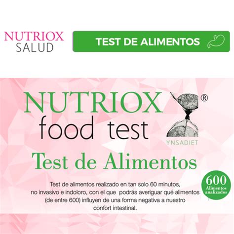 Nutriox Food Test Test De Alimentos NutrioxSalud