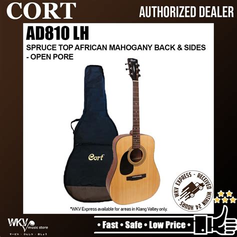 Cort Ad810 Left Handed Acoustic Guitar With Bag Open Pore Ad810 Ad 810 Ad 810 Shopee