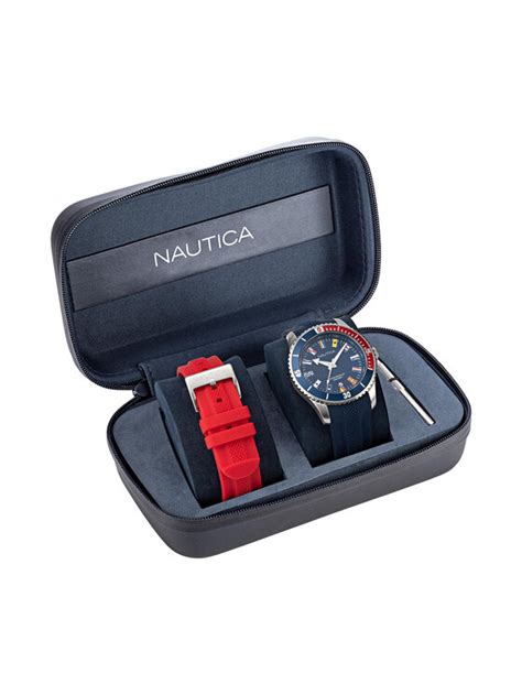 Nautica Zegarek Pacific Beach Box Set Nappbs Granatowy Modivo Pl