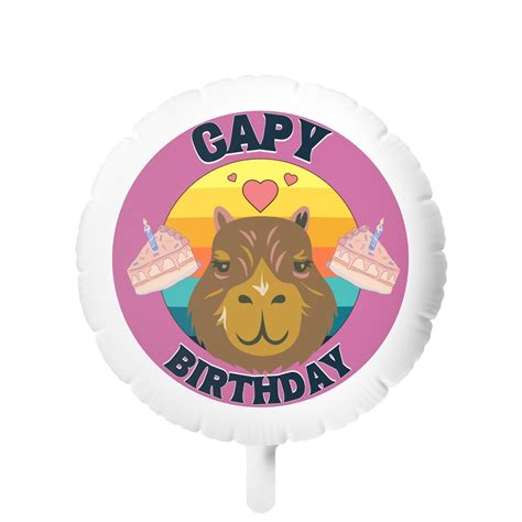 Capybara Birthday Balloon Capybara Cute Capybara Mylar Etsy