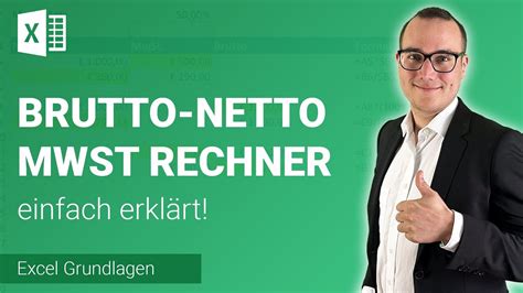 Brutto Netto Rechner Mit Mwst Bauen Einfach Erkl Rt Lerne Microsoft