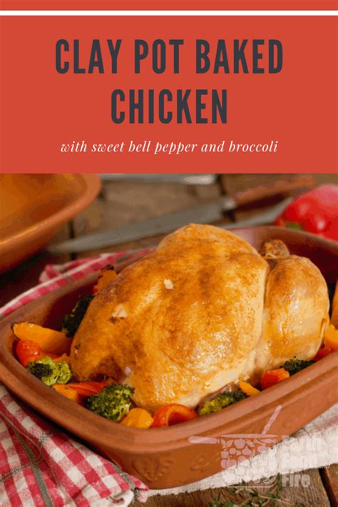 Clay Pot Römertopf Chicken With Bell Peppers And Broccoli Earth Food