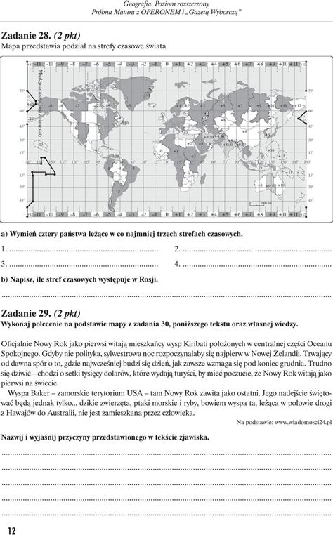 Arkusz Pr Bnej Matury Z Operonem Geografia Pdf Darmowe Pobieranie