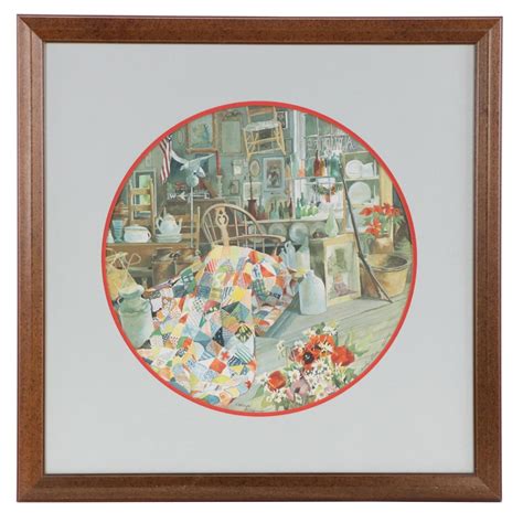 Carolyn Blish Offset Lithograph Of Interior Scene Ebth
