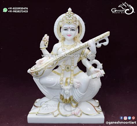 Buy Saraswati Mata Marble Statue Idol Murti In Jaipur