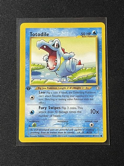 Pokemon Totodile St Edition Neo Genesis Wotc Vintage Nm