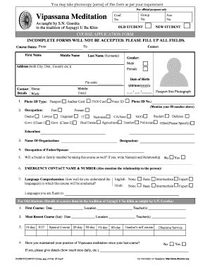 Fillable Online You May Take Photocopy Xerox Of This Form As Per Your