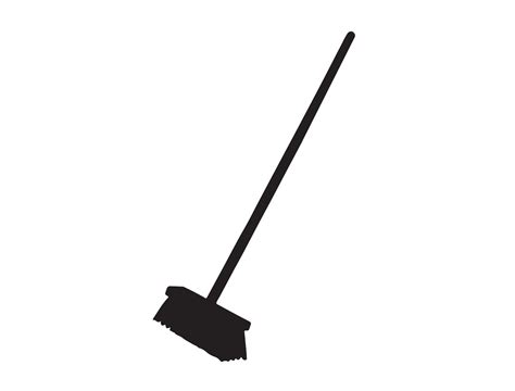 Broom silhouette on white background 46528022 Vector Art at Vecteezy