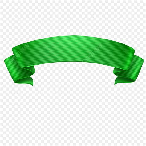 Green Ribbon Banner Clipart Transparent Background Green Striped