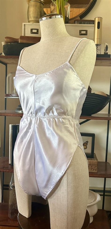 Juliara Vintage 80s White Romper Teddy Lingerie Wome… Gem