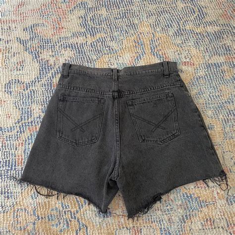 Ghanda Black Denim Shorts Size Perfect Condition Depop